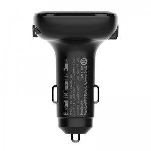 Incarcator auto cu modulator FM LDNIO C706Q, 2x USB, 25W, QC 3.0, AUX, Bluetooth, compatibil microSD - Negru