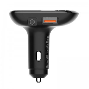 Incarcator auto cu modulator FM LDNIO C706Q, 2x USB, 25W, QC 3.0, AUX, Bluetooth, compatibil microSD - Negru