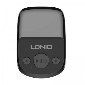 Incarcator auto cu modulator FM LDNIO C706Q, 2x USB, 25W, QC 3.0, AUX, Bluetooth, compatibil microSD - Negru