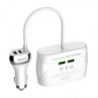 Set Incarcator Auto + Splitter LDNIO C504Q, 4x USB, QC 3.0, 160W - Alb