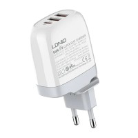 Incarcator de retea GaN LDNIO A3511Q, 2x USB, 1xUSB-C, 65W - Alb