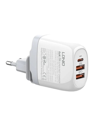 Incarcator de retea GaN LDNIO A3511Q, 2x USB, 1xUSB-C, 65W - Alb Incarcator de retea GaN LDNIO A3511Q, 2x USB, 1xUSB-C, 65W - Alb