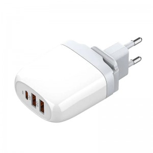 Incarcator de retea GaN LDNIO A3511Q, 2x USB, 1xUSB-C, 65W - Alb