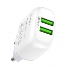 Incarcator de retea LDNIO A2219, 2x USB, 2.4A, 12W - Alb