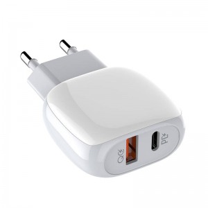 Incarcator de retea LDNIO A2313C, 1x USB, 1x USB Type-C, QC 3.0, PD, 20W - Alb