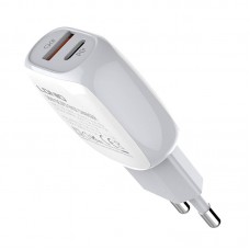 Incarcator de retea LDNIO A2313C, 1x USB, 1x USB Type-C, QC 3.0, PD, 20W - Alb