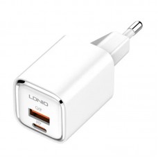 Incarcator de retea LDNIO A2317C, 1x USB, 1x USB-C, QC 3.0, PD, 30W - Alb