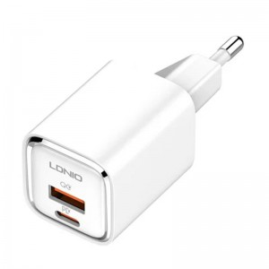 Incarcator de retea LDNIO A2317C, 1x USB, 1x USB-C, QC 3.0, PD, 30W - Alb