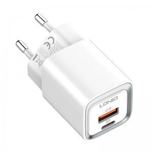 Incarcator de retea LDNIO A2318C, 1x USB, 1x USB-C, PD, QC 3.0, 20W - Alb