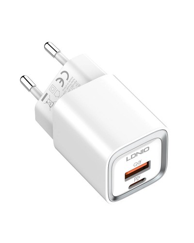 Incarcator de retea LDNIO A2318C, 1x USB, 1x USB-C, PD, QC 3.0, 20W - Alb