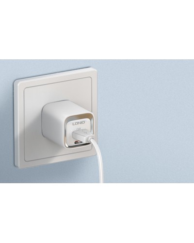 Incarcator de retea LDNIO A2318C, 1x USB, 1x USB-C, PD, QC 3.0, 20W - Alb