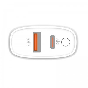 Incarcator de retea LDNIO A2424C, 1x USB, 1x USB-C, PD, QC 3.0, 20W - Alb
