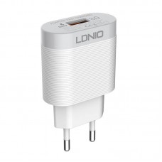 Incarcator de retea LDNIO A303Q, 1x USB, QC 3.0, 18W - Alb