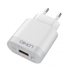 Incarcator de retea LDNIO A303Q, 1x USB, QC 3.0, 18W - Alb