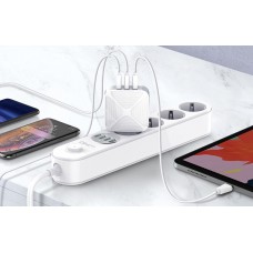 Incarcator de retea LDNIO A3310Q, 3x USB, QC 3.0, 30W - Alb