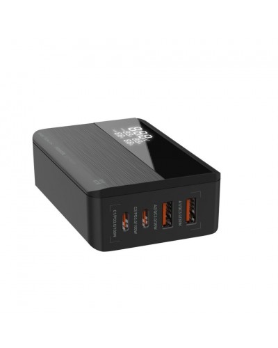 Incarcator de retea LDNIO A4808Q, 2x USB, 2x USB-C, 65W - Negru