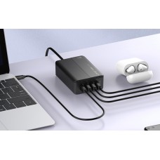 Incarcator de retea LDNIO A4808Q, 2x USB, 2x USB-C, 65W - Negru