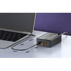 Incarcator de retea LDNIO A4808Q, 2x USB, 2x USB-C, 65W - Negru