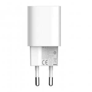 Incarcator de retea MFi LDNIO A2318M, 1x USB, 1x USB-C, 20W, cablu Type-C to Lightning - Alb