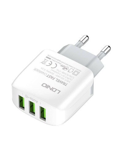 Incarcator de retea LDNIO A3312, 3x USB, 3.4A, 17W - Alb