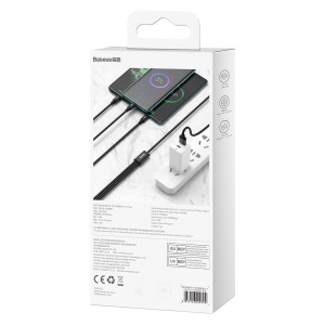 Cablu 3in1 BASEUS Rapid Micro USB / Lightning / Type-C, 3.5A, 1.2m - Negru