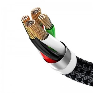 Cablu Baseus 3 în 1 (Micro + Lightning + USB-C) 3A 1.2m Negru