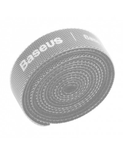 Organizator cabluri Baseus Rainbow Circle Velcro Straps, 1m - Gri
