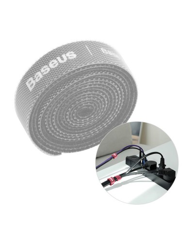 Organizator cabluri Baseus Rainbow Circle Velcro Straps, 1m - Gri Organizator cabluri Baseus Rainbow Circle Velcro Straps, 1m - Gri
