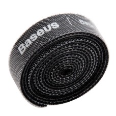 Organizator cabluri Baseus Rainbow Circle Velcro Straps, 1m - Negru