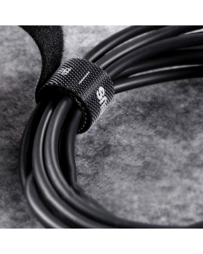 Organizator cabluri Baseus Rainbow Circle Velcro Straps, 1m - Negru