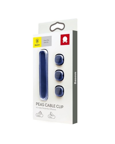 Set Organizator Cabluri Baseus Peas Cable Clip - Albastru Set Organizator Cabluri Baseus Peas Cable Clip - Albastru