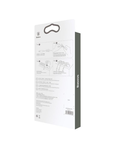 Set Organizator Cabluri Baseus Peas Cable Clip - Albastru