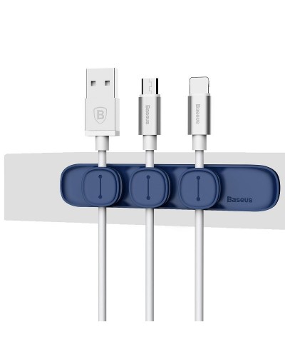Set Organizator Cabluri Baseus Peas Cable Clip - Albastru
