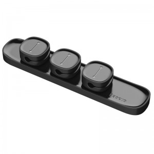 Set Organizator Cabluri Baseus Peas Cable Clip - Negru