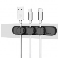 Set Organizator Cabluri Baseus Peas Cable Clip - Negru