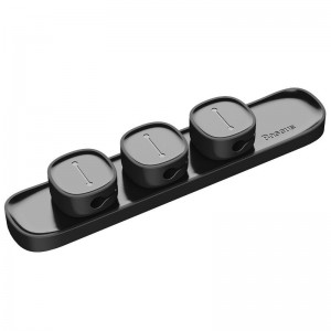 Set Organizator Cabluri Baseus Peas Cable Clip - Negru