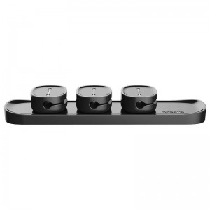 Set Organizator Cabluri Baseus Peas Cable Clip - Negru