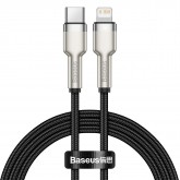 Cablu Baseus Cafule Metal USB-C la Lightning 20W 1m Negru