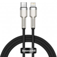Cablu Baseus Cafule Metal USB-C la Lightning 20W 1m Negru