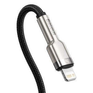 Cablu Baseus Cafule Metal USB-C la Lightning 20W 1m Negru