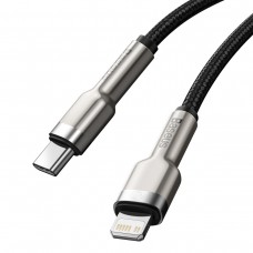 Cablu Baseus Cafule Metal USB-C la Lightning 20W 1m Negru