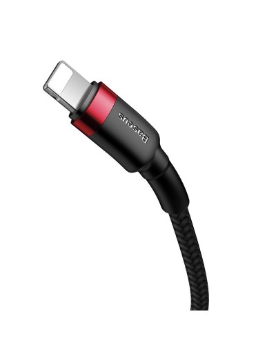 Cablu Baseus Cafule USB-C la Lightning 18W 1m Negru & Roșu Cablu Baseus Cafule USB-C la Lightning 18W 1m Negru & Roșu