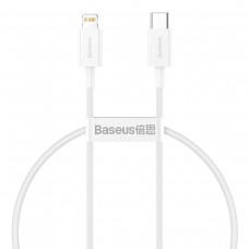 Cablu Baseus Superior Series USB-C la Lightning 20W 0.25m Alb