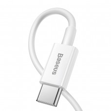 Cablu Baseus Superior Series USB-C la Lightning 20W 0.25m Alb