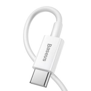 Cablu Baseus Superior Series USB-C la Lightning 20W 1.5m Alb