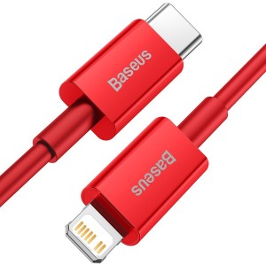Cablu Baseus Superior Series USB-C la Lightning 20W 1m Roșu