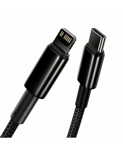 Cablu BASEUS Tungsten Gold Fast Charging Type-C to Lightning PD 20W - Negru Cablu BASEUS Tungsten Gold Fast Charging Type-C to Lightning PD 20W - Negru