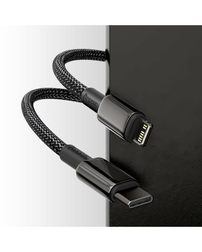 Cablu BASEUS Tungsten Gold Fast Charging Type-C to Lightning PD 20W - Negru Cablu BASEUS Tungsten Gold Fast Charging Type-C to Lightning PD 20W - Negru