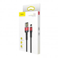 Cablu Baseus Cafule Double-Sided USB la Lightning 2.4A 1m Negru & Roșu