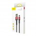 Cablu Baseus Cafule Double-Sided USB la Lightning 2.4A 1m Negru & Roșu